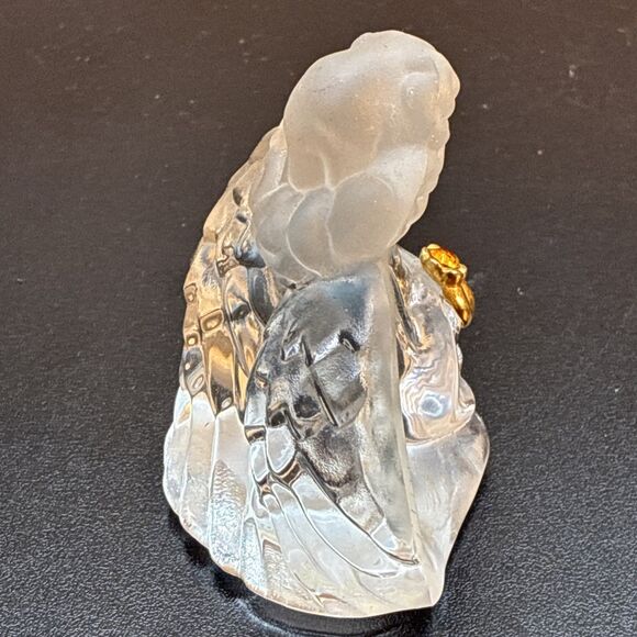 Fenton Glass Angel Figurine w Topaz November Birthday Stone - Picture 5 of 7